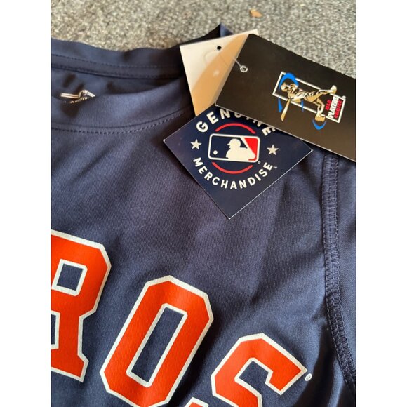 NWT Astros Bregman #2 MLB Genuine Merchandise Navy T-Shirt Size S 8 boys By Gen - Picture 3 of 8
